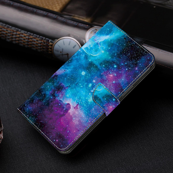 For Samsung Galaxy S21+ 5G Crystal Painted Leather Phone case(Starry Sky)