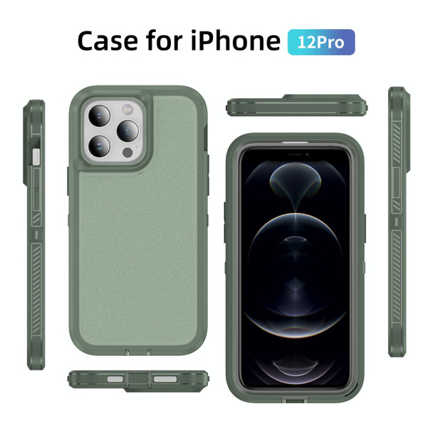 For iPhone 12 Pro Guard Life Waterproof Frosted Phone Case(Green)