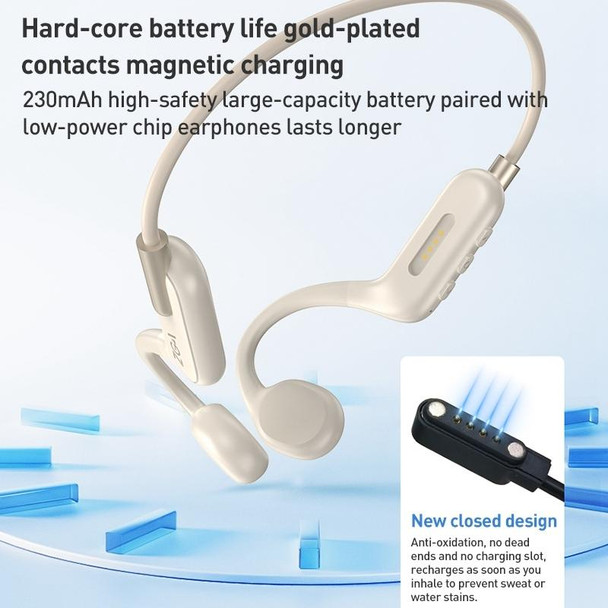 ZGA SP06 Waterproof Bone Conduction Bluetooth Sports Earphone(White)