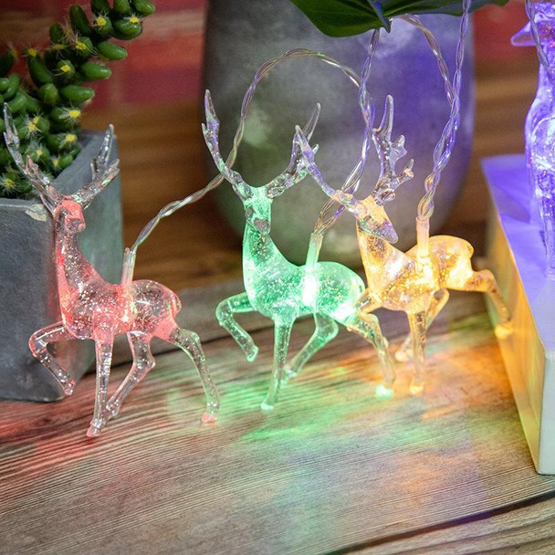 Christmas Elk String Lights Holiday Decoration, Spec: 3m 20 LEDs USB Power(Colorful Light)