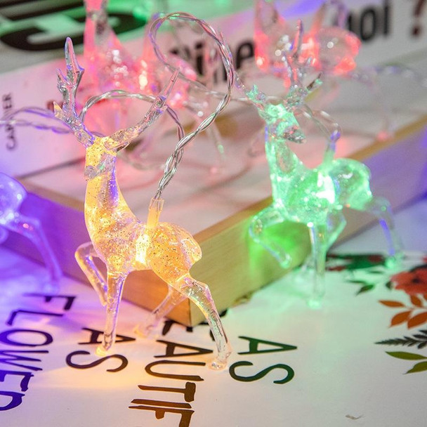 Christmas Elk String Lights Holiday Decoration, Spec: 3m 20 LEDs Battery Box(Colorful Light)