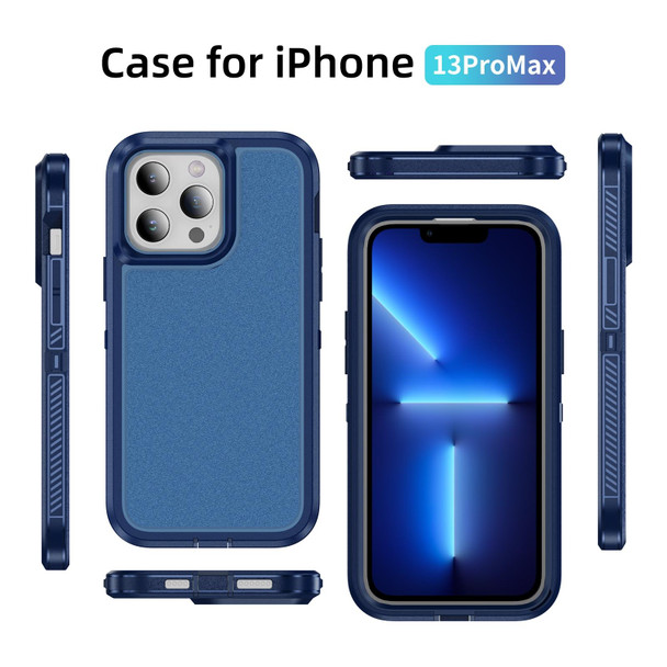 For iPhone 13 Pro Max Guard Life Waterproof Frosted Phone Case(Royal Blue)