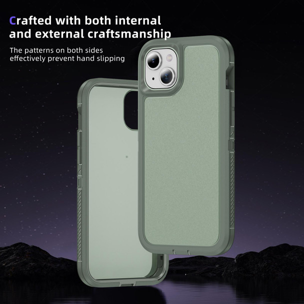 For iPhone 13 Guard Life Waterproof Frosted Phone Case(Green)