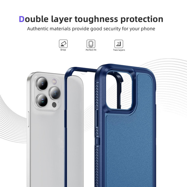 For iPhone 13 Pro Guard Life Waterproof Frosted Phone Case(Royal Blue)