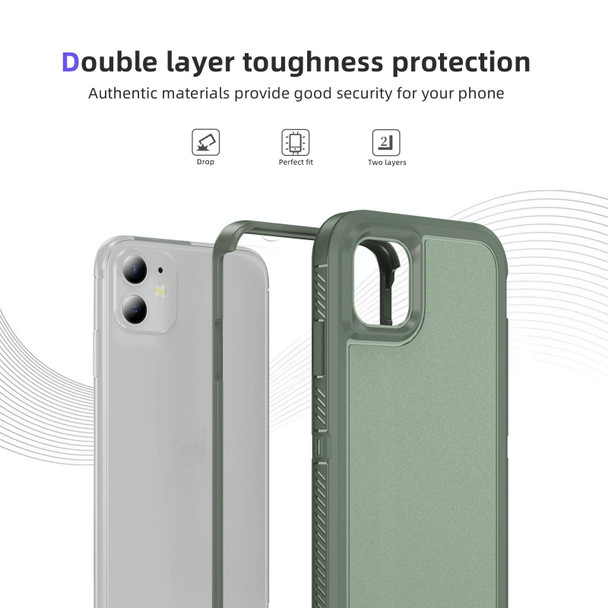 For iPhone 11 Guard Life Waterproof Frosted Phone Case(Green)