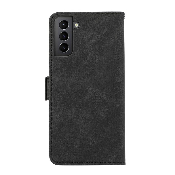 For Samsung Galaxy S21 5G ABEEL Frosted Magnetic RFID Leather Phone Case(Black)