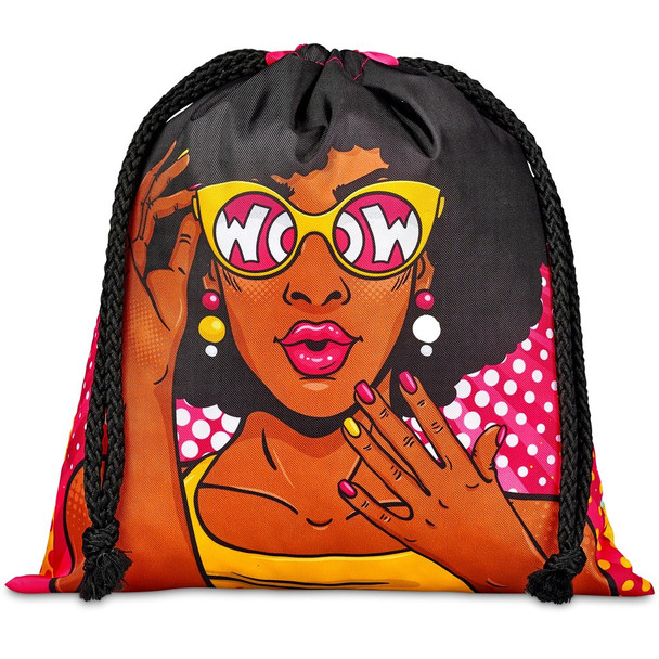 Pre-Printed Sample Hoppla Indian Midi Polyester Drawstring Pouch