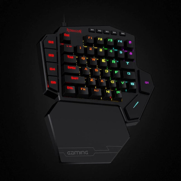REDRAGON Diti Elite Pro One-Handed RGB Wireless Mechanical Gaming Keyboard - Black