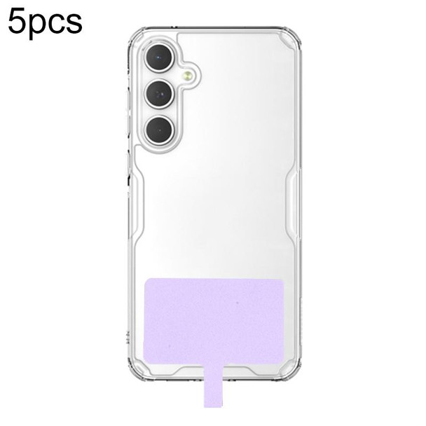 5pcs Ultra-Thin Universal Phone Lanyard Strap Patch Gasket(Purple)