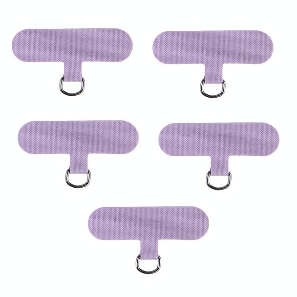 5pcs Universal Phone Lanyard Strap Patch Gasket(Purple)