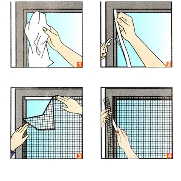 Fly Bug  Mosquito Net Door Window Net Netting Mesh Screen Curtain Protector Flyscreen Insect DIY, Size:1.3x1.5cm(Black)