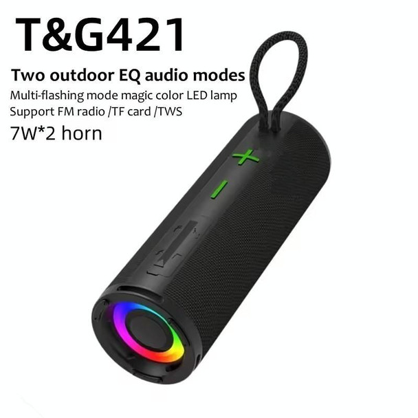 T&G TG-421 RGB BT Outdoor Waterproof Speakers(Green)