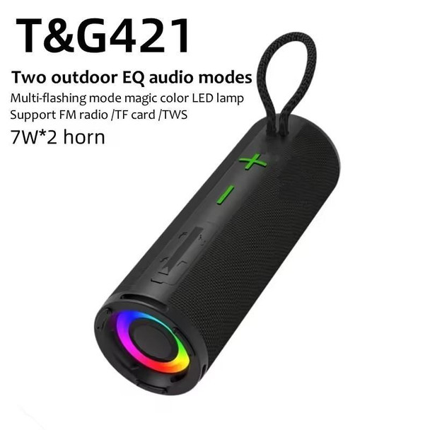 T&G TG-421 RGB BT Outdoor Waterproof Speakers(Red)