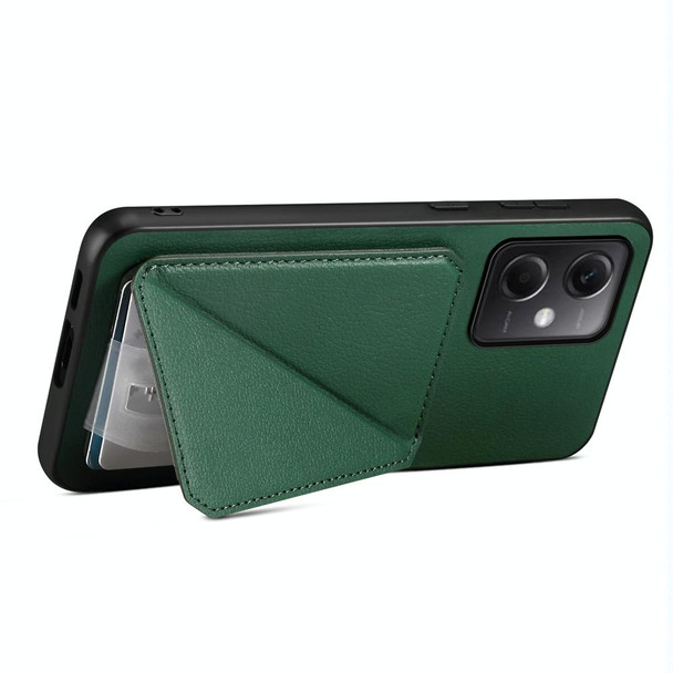For Xiaomi Redmi Note 12 5G Global/Note 12R Pro D04 Calf Texture Dual Card Slot Holder Phone Case(Green)
