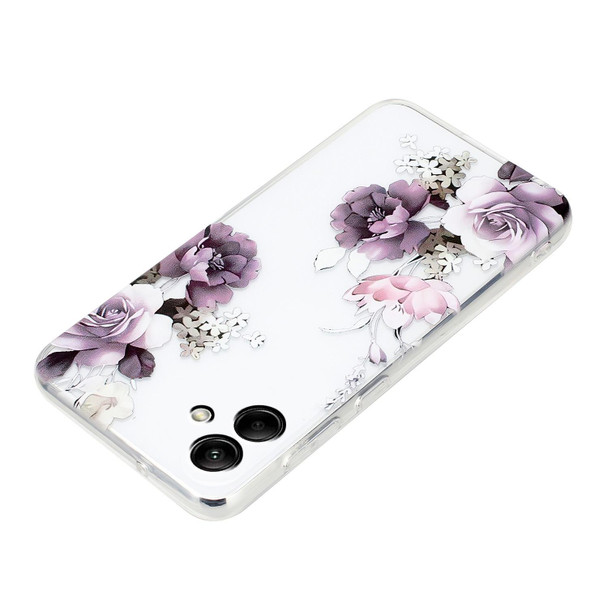 For Samsung Galaxy A05 Colorful Painting Pattern TPU Phone Case(Peony)