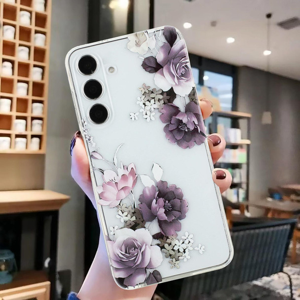 For Samsung Galaxy A05s Colorful Painting Pattern TPU Phone Case(Peony)