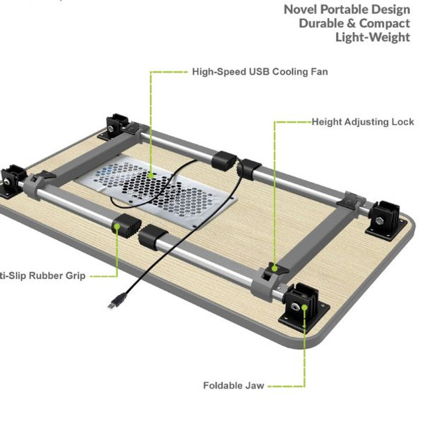 Laptop Table with USB-Cooling-Pad