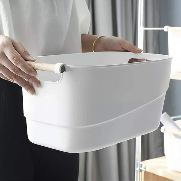Fine Living-Elegance Storage Basket  White