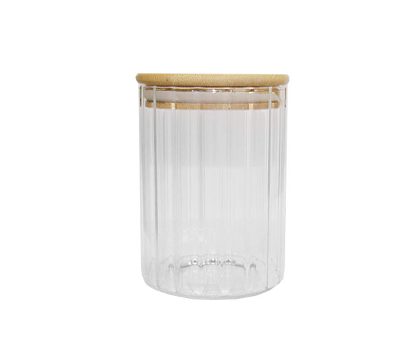 Pantry Gem Jar with Bamboo Lid-90 x 150mm