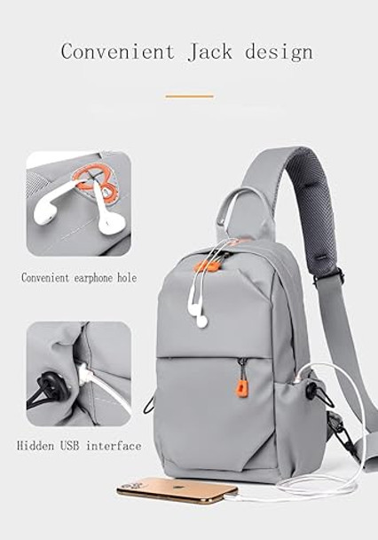 Zen Sling Cross Body Backpack -Grey