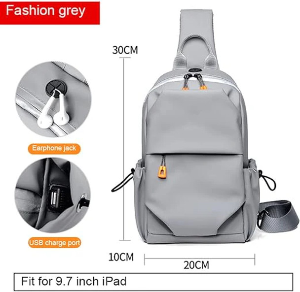 Zen Sling Cross Body Backpack -Grey
