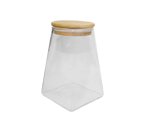 Pantry Prism Jar with Bamboo Lid - 550ml