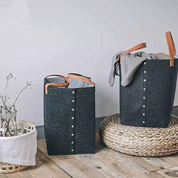 Fine Living- Felt Storage Basket with Handles