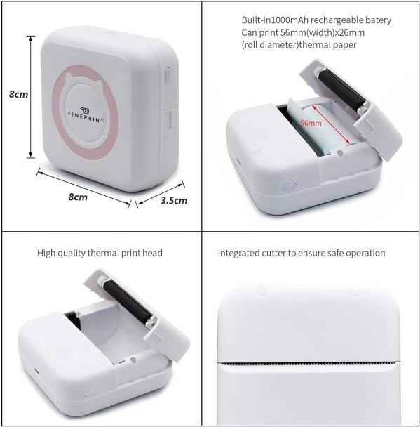 FinePrint - Bluetooth Printer  Pink