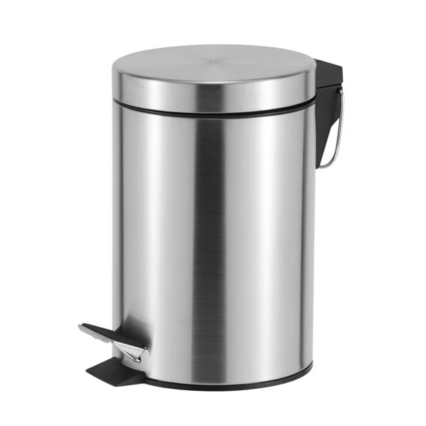 Casa Roma 3Litre + 20Litre Stainless Steel Pedal Bin Combo Set - Silver