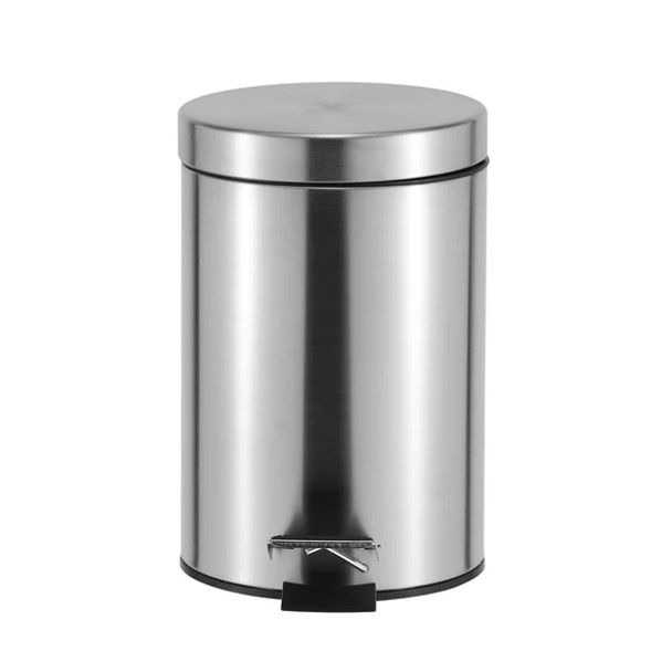 Casa Roma 3Litre + 20Litre Stainless Steel Pedal Bin Combo Set - Silver