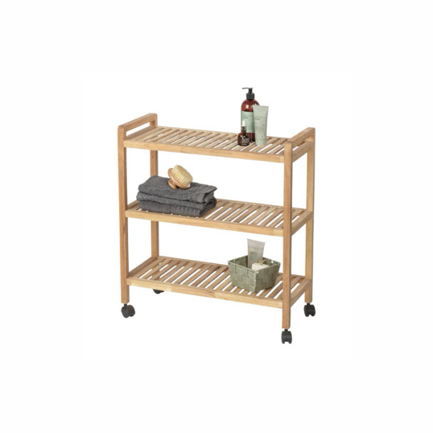 Wenko- Norway Range Wide 3-Tier Roller Trolley Shelf