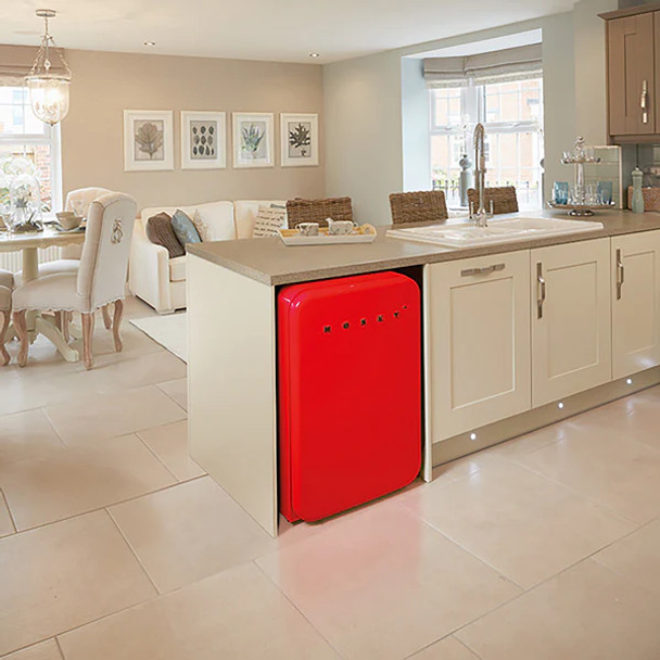 110L Under Counter Retro Refrigerator - Red