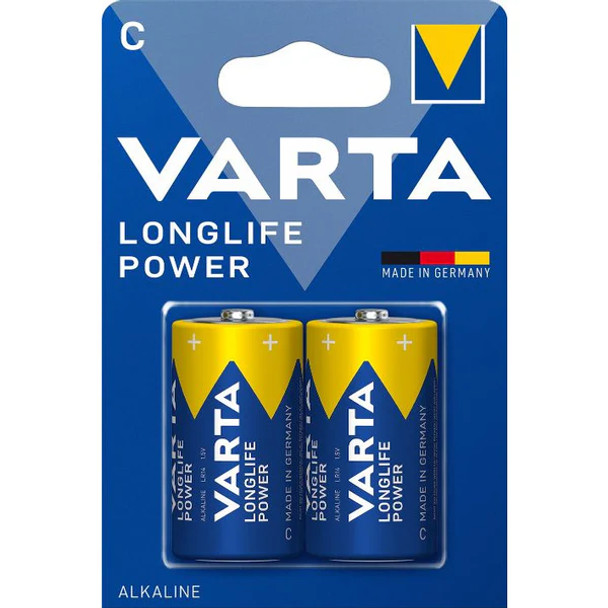 Varta Longlife  Power C Cell Battery  2PK