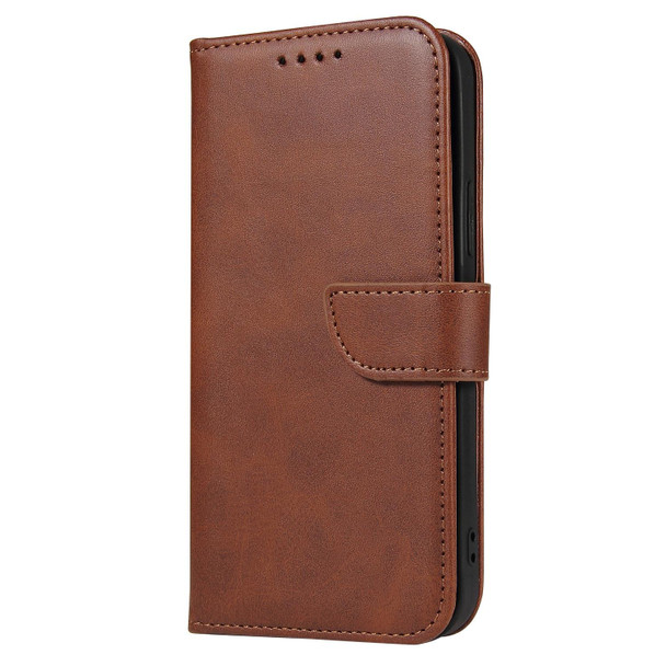 Calf Texture Buckle Horizontal Flip Leatherette Case with Holder & Card Slots & Wallet - iPhone 13 Pro(Brown)