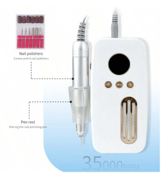 Portable Battery Nail Drill Set Polisher