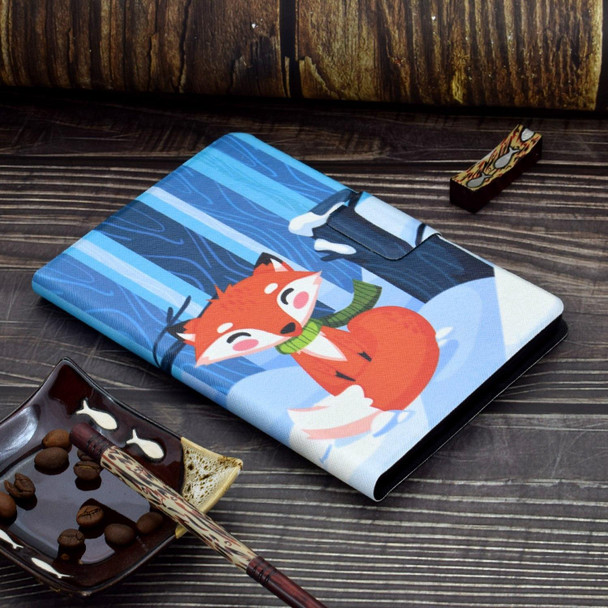 For Lenovo Tab M11 / Xiaoxin Pad 11 2024 Electric Pressed Colored Drawing Smart Leather Tablet Case(Fox)