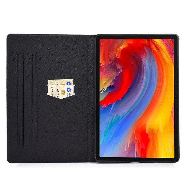 For Lenovo Tab M11 / Xiaoxin Pad 11 2024 Electric Pressed Colored Drawing Smart Leather Tablet Case(Fox)