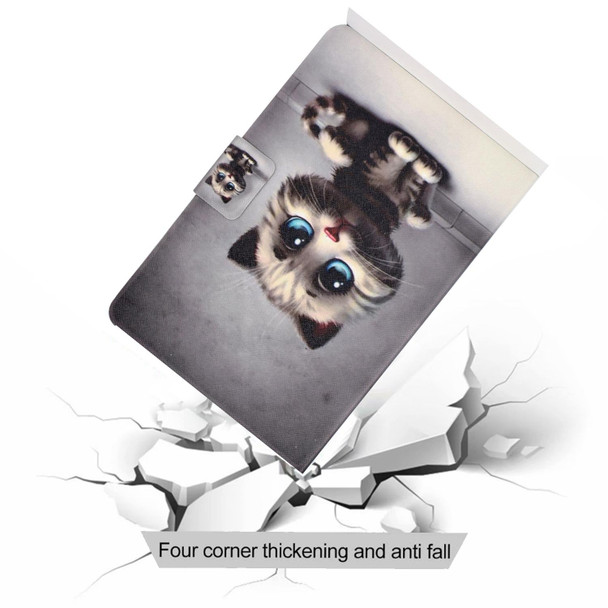 For Lenovo Tab M11 / Xiaoxin Pad 11 2024 Electric Pressed Colored Drawing Smart Leather Tablet Case(Cat)