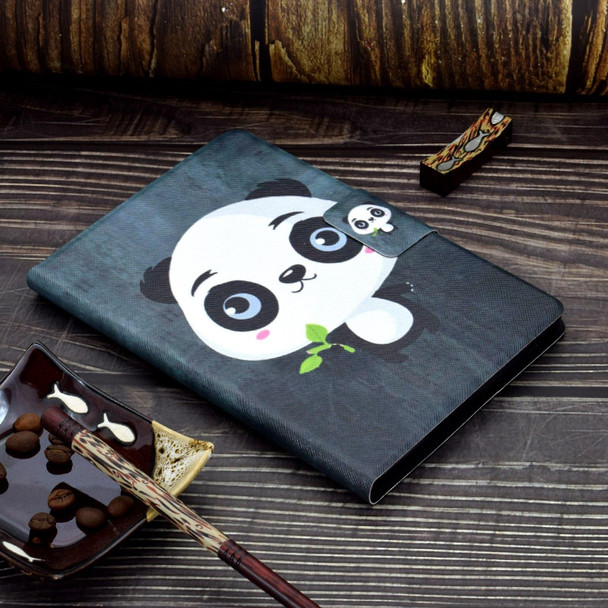 For Lenovo Tab M11 / Xiaoxin Pad 11 2024 Electric Pressed Colored Drawing Smart Leather Tablet Case(Panda)