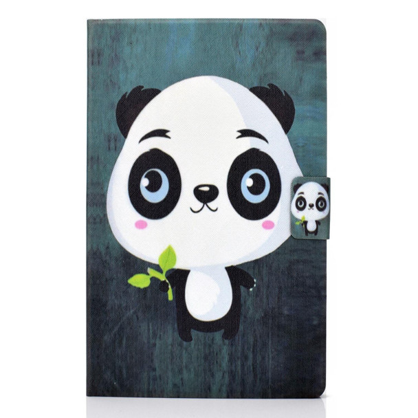 For Lenovo Tab M11 / Xiaoxin Pad 11 2024 Electric Pressed Colored Drawing Smart Leather Tablet Case(Panda)