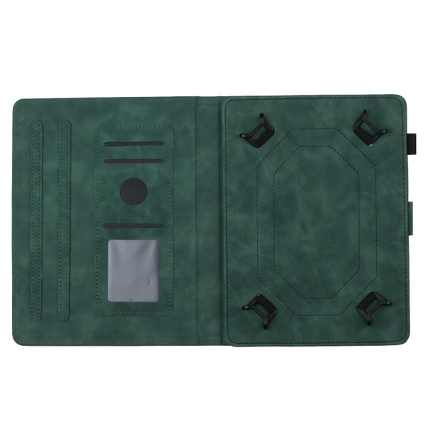 For 7 inch Universal Coconut Tree Embossed Leather Tablet Case(Green)