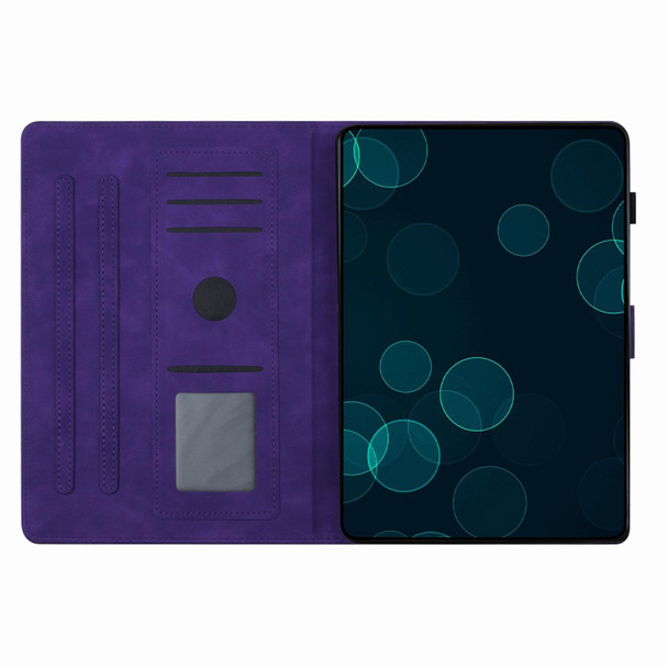 For iPad 10th Gen 10.9 2022 Coconut Tree Embossed Smart Leather Tablet Case(Purple)