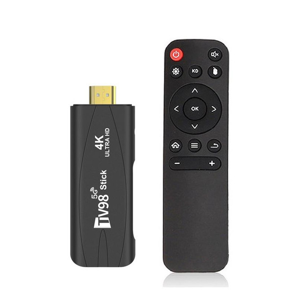 TV98 Rockchip 3228A Quad Core 4K HD Bluetooth Android TV Stick, RAM:2GB+16GB(AU Plug)