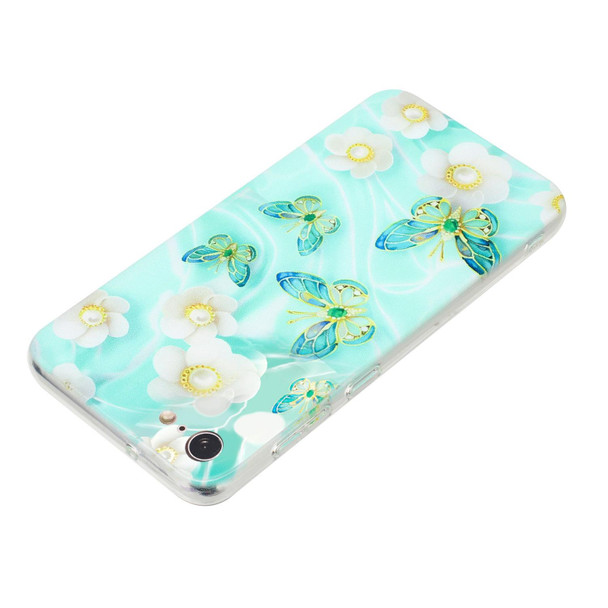 For iPhone SE 2022 / 2020 / 8 / 7 Colorful Painting Pattern TPU Phone Case(Butterflies)