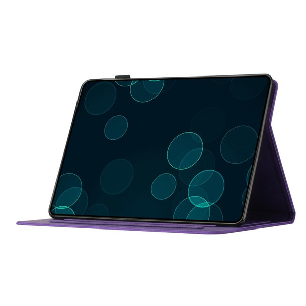 For Samsung Galaxy Tab S5e T720/T725 Coconut Tree Embossed Smart Leather Tablet Case(Purple)