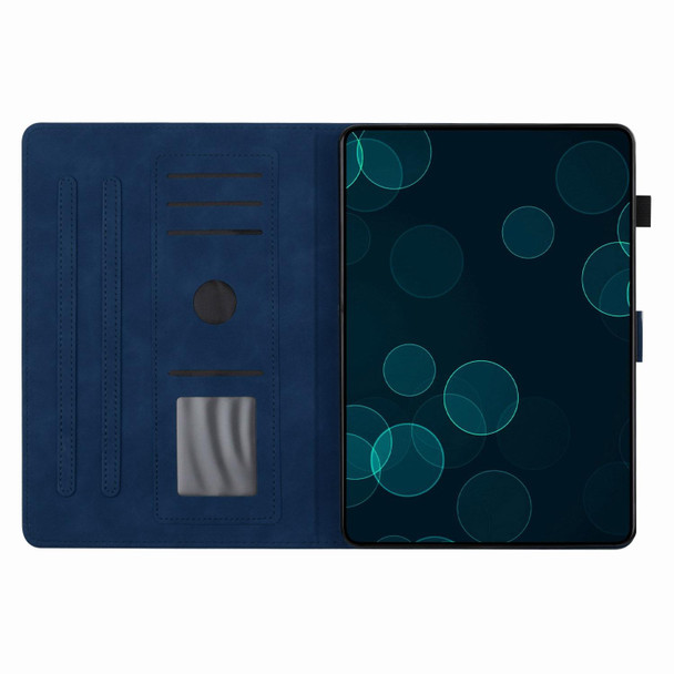 For iPad 10th Gen 10.9 2022 Coconut Tree Embossed Smart Leather Tablet Case(Blue)