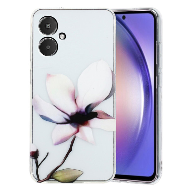 For Xiaomi Redmi 13C 4G Colorful Painting Pattern TPU Phone Case(White Flowers)