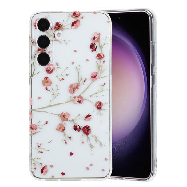 For Samsung Galaxy A05s Colorful Painting Pattern TPU Phone Case(Red Flowers)