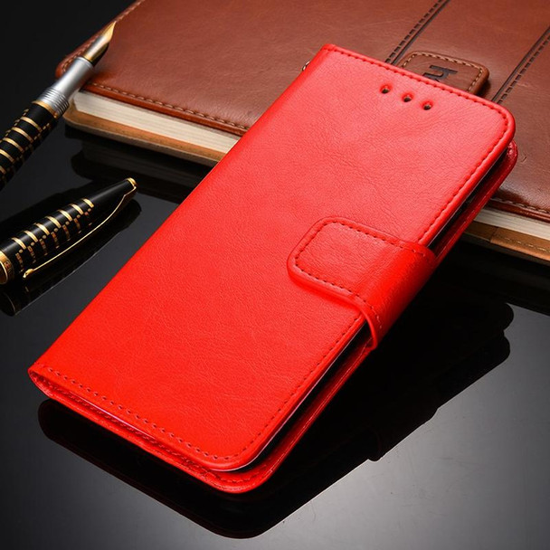 Crystal Texture Horizontal Flip Leatherette Case with Holder & Card Slots & Wallet - iPhone 13 Pro Max(Red)