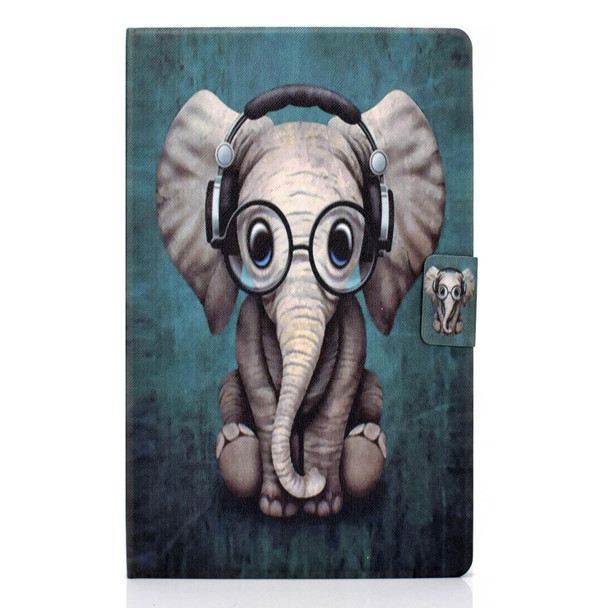 For Lenovo Tab M11 / Xiaoxin Pad 11 2024 Electric Pressed Colored Drawing Smart Leather Tablet Case(Elephant)